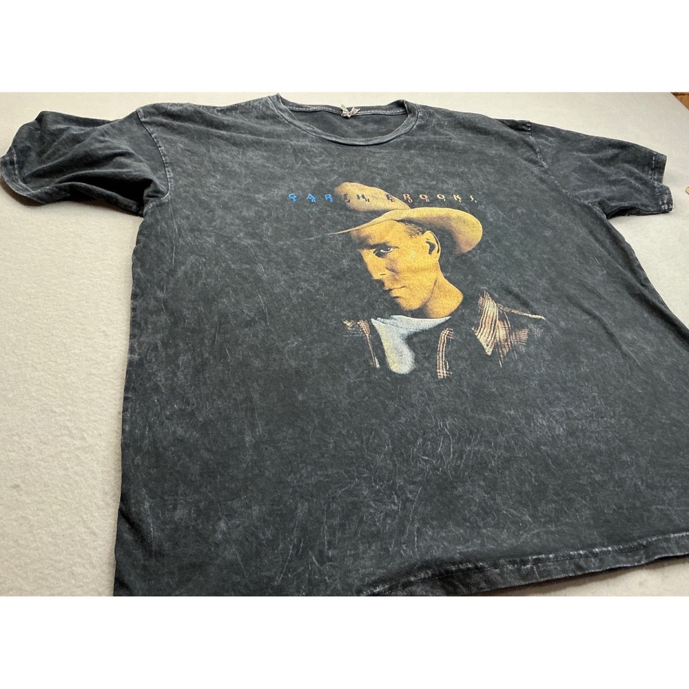 Garth Brooks Vintage Graphic Tee Acid Wash Country Music Shirt XL Gry Streetwear